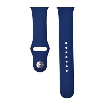 Apple Watch 1-6, SE (42 / 44 mm) / Watch 7-8 (45 mm) / Watch Ultra (49 mm), szilikon pótszíj, állítható, Devia Delux Sport, sötétkék kép