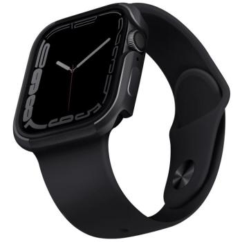 Apple Watch 1-6, SE (44 mm) / Watch 7-8 (45 mm), Fém védőkeret, alumínium, szíj nélkül, Uniq Valencia, fekete kép