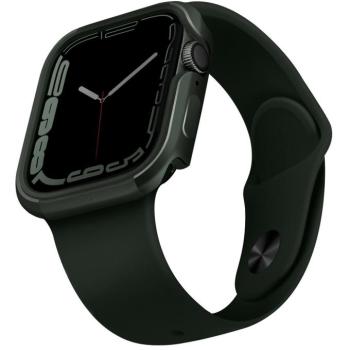 Apple Watch 1-6, SE (44 mm) / Watch 7-8 (45 mm), Fém védőkeret, alumínium, szíj nélkül, Uniq Valencia, zöld kép