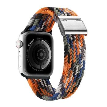 Apple Watch 1-6, SE, SE (2022) (38 / 40 mm) / Watch 7-8 (41 mm), textíl pótszíj, állítható, terep minta, Dux Ducis Mixture, mintás/narancssárga kép