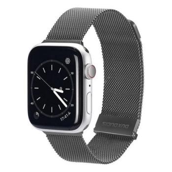 Apple Watch 1-6, SE, SE (2022) (42 / 44 mm) / Watch 7-8 (45 mm) / Watch Ultra (49 mm), fém pótszíj, mágneses zár, milánói stílus, Dux Ducis Milanese, szürke kép