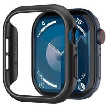 Apple Watch 10 (42 mm), Műanyag védőkeret, szíj nélkül, Spigen Thin Fit, fekete kép
