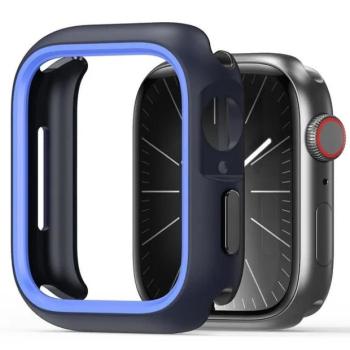 Apple Watch 10 (46 mm), Műanyag + szilikon védőkeret, szíj nélkül, közepesen ütésálló, Dux Ducis Bamo, sötétkék kép