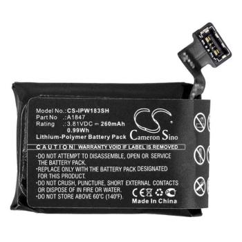 Apple Watch 3 (38mm), Akkumulátor, 260 mAh, Li-Polymer, Cameron Sino, kompatibilis kép