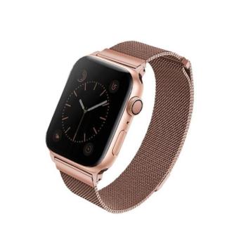 Apple Watch 4/5/6/7/SE, okosóra szíj, fém, rózsaszín, 38/40/41mm, UNIQ kép