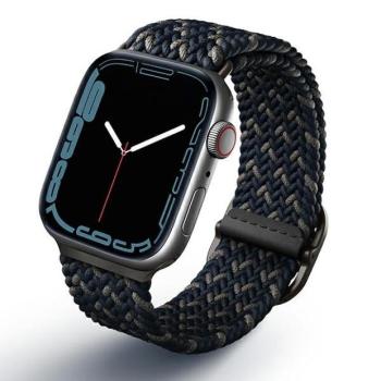 Apple Watch 4/5/6/7/SE, okosóra szíj, kék, fonott, 42/44/45mm, UNIQ kép