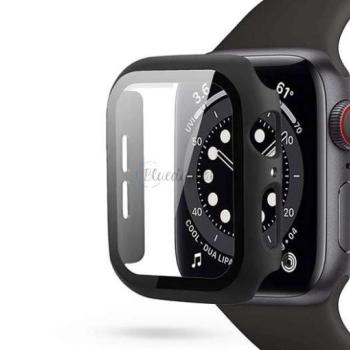 Apple Watch 4/5/6/SE (44 mm) védőtok beépített edzett üveggel - DEFENSE 360 - fekete (ECO csomagolás) kép
