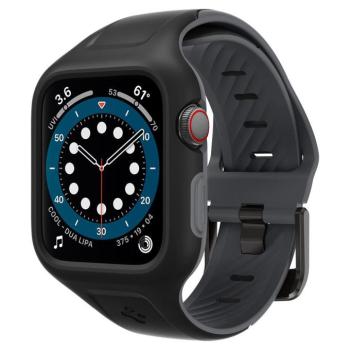 Apple Watch 4-6, SE (40mm), Szilikon védőkeret és szíj, Spigen Liquid Air Pro, fekete kép