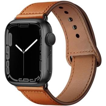 Apple Watch 4-6, SE, SE (2022) (38 / 40 mm) / Watch 7-9 (41 mm), bőr pótszíj, állítható, TP LeatherFit, barna kép
