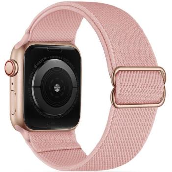 Apple Watch 4-6, SE, SE (2022) (38 / 40 mm) / Watch 7-9 (41 mm), textíl pótszíj, állítható, TP Mellow, rózsaszín kép