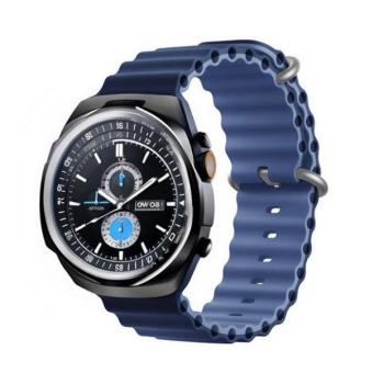 Apple Watch 4-6, SE, SE (2022) (38 / 40 mm) / Watch 7-9 (41 mm) / Watch 10 (42 mm), szilikon pótszíj, állítható, hullámos kialakítás, kétszínű, Devia Sport6, sötétkék/kék kép