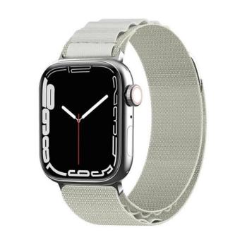 Apple Watch 4-6, SE, SE (2022) (38 / 40 mm) / Watch 7-9 (41 mm) / Watch 10 (42 mm), textíl pótszíj, nylon, állítható, fehér kép