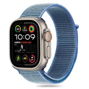 Apple Watch 4-6, SE, SE (2022) (38 / 40 mm) / Watch 7-9 (41 mm) / Watch 10 (42 mm), textíl pótszíj, nylon, állítható, légáteresztő, TP Nylon, kék kép