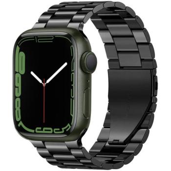 Apple Watch 4-6, SE, SE (2022) (42 / 44 mm) / Watch 7-9 (45 mm) / Watch 10 (46 mm) / Watch Ultra 1-2 (49 mm), fém pótszíj, TP Stainless, fekete kép