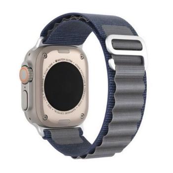 Apple Watch 4-6, SE, SE (2022) (42 / 44 mm) / Watch 7-9 (45 mm) / Watch 10 (46 mm) / Watch Ultra 1-2 (49 mm), textíl pótszíj, állítható, Dux Ducis GS, sötétkék kép