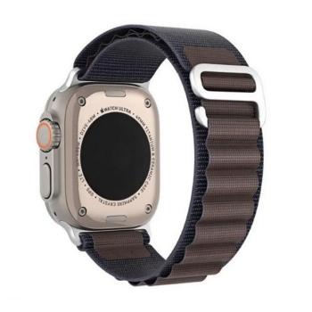 Apple Watch 4-6, SE, SE (2022) (42 / 44 mm) / Watch 7-9 (45 mm) / Watch 10 (46 mm) / Watch Ultra 1-2 (49 mm), textíl pótszíj, állítható, Dux Ducis GS, sötétszürke kép