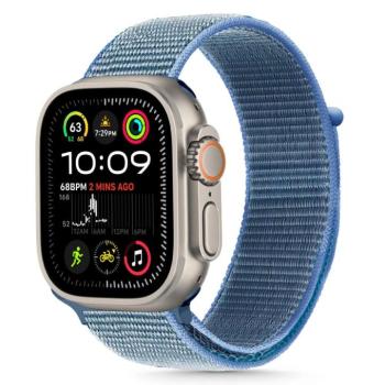 Apple Watch 4-6, SE, SE (2022) (42 / 44 mm) / Watch 7-9 (45 mm) / Watch 10 (46 mm) / Watch Ultra 1-2 (49 mm), textíl pótszíj, nylon, állítható, légáteresztő, TP Nylon, kék kép