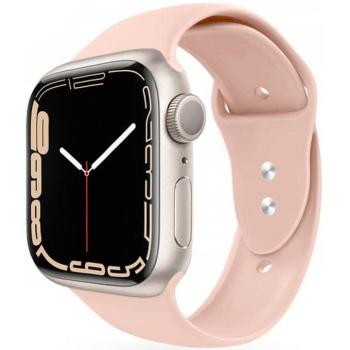 Apple Watch 4-6, SE, SE (2022) (42 / 44 mm) / Watch 7-9 (45 mm) / Watch Ultra 1-2 (49 mm), szilikon pótszíj, állítható, két lyukas rögzítés, TP IconBand, rózsaszín kép