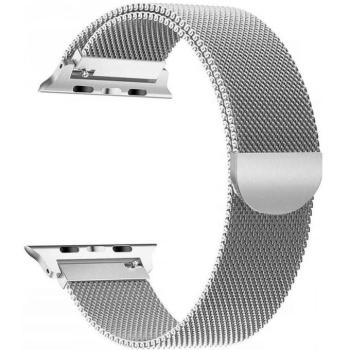 Apple Watch 4-6, SE, SE (2022), SE (2025) (38 / 40 mm) / Watch 7-9 (41 mm) / Watch 10-11 (42 mm), fém pótszíj, milánói stílus, TP MilaneseBand, ezüst kép