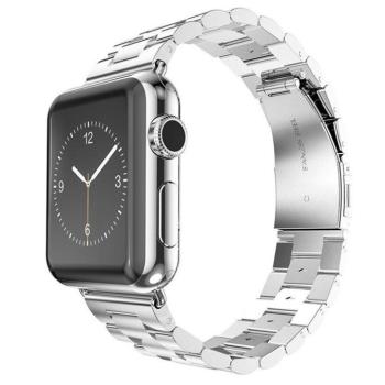 Apple Watch 6 / 7 / 8 / 9 / SE / SE 2 okosóra szíj, fém, ezüst, 38/40/41mm, Techsuit kép
