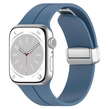 Apple Watch 6 / 7 / 8 / 9 / SE / SE 2 okosóra szíj, szilikon, kék, 38/40/41mm, Techsuit kép
