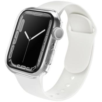 Apple Watch 7-8 (41mm), Műanyag védőkeret, 9H üveggel, szíj nélkül, Uniq Legion, átlátszó kép