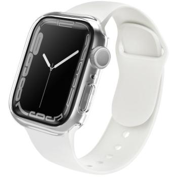 Apple Watch 7-8 (45mm), Műanyag védőkeret, 9H üveggel, szíj nélkül, Uniq Legion, átlátszó kép