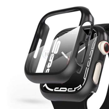 Apple Watch 7/Series 8 (41 mm) védőtok beépített edzett üveggel - DEFENSE 360 - fekete (ECO csomagolás) kép