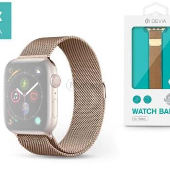 Apple Watch fém szíj - Devia Elegant Series Milanese Loop - 38/40/41 mm - arany kép