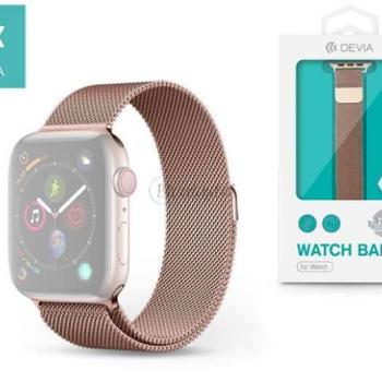 Apple Watch fém szíj - Devia Elegant Series Milanese Loop - 38/40/41 mm - rose gold kép
