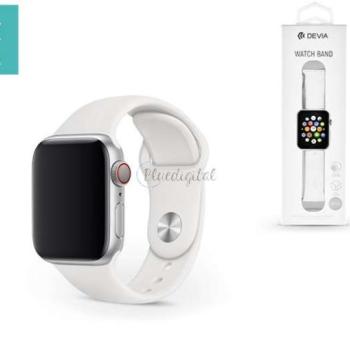 Apple Watch lyukacsos sport szíj - Devia Deluxe Series Sport Band - 38/40/41 mm - fehér kép