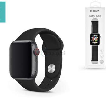 Apple Watch lyukacsos sport szíj - Devia Deluxe Series Sport Band - 38/40/41 mm - fekete kép