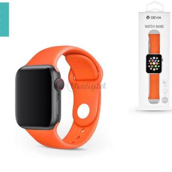 Apple Watch lyukacsos sport szíj - Devia Deluxe Series Sport Band - 38/40/41 mm - narancs kép