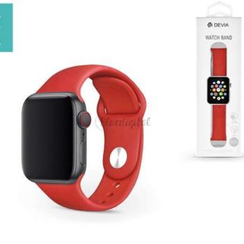 Apple Watch lyukacsos sport szíj - Devia Deluxe Series Sport Band - 38/40/41 mm - piros kép