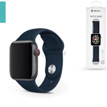 Apple Watch lyukacsos sport szíj - Devia Deluxe Series Sport Band - 42/44/45/49 mm - sötétkék kép
