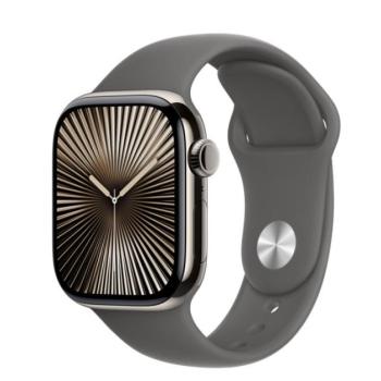 Apple Watch S10 Cellular natúr titántok, kőszürke sportszíjjal, 42mm, M/L kép