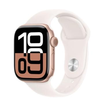 Apple Watch S10 GPS rozéarany alumíniumtok, lágy rózsaszín sportszíjjal, 42mm, S/M kép
