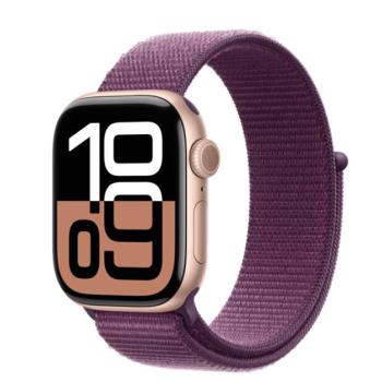 Apple Watch S10 GPS rozéarany alumíniumtok, szilva sportpánttal, 42mm kép