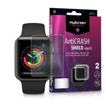 Apple Watch Series 3 (42 mm) ütésálló képernyővédő fólia - MyScreen Protector AntiCrash Shield Edge3D - 2 db/csomag - átlátszó kép