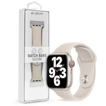 Apple Watch szilikon sport szíj - Devia Silicone Deluxe Series Sport Watch Band - 38/40/41 mm - starlight kép