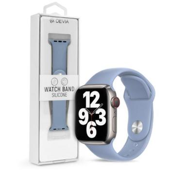 Apple Watch szilikon sport szíj - Devia Silicone Deluxe Series Sport Watch Band - 42/44/45/49 mm - kék kép