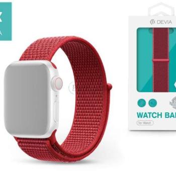 Apple Watch szövet sport szíj - Devia Deluxe Series Sport3 Band - 38/40/41 mm - piros kép