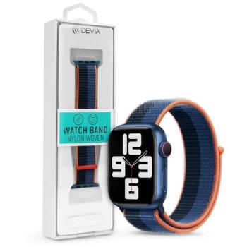 Apple Watch szövet sport szíj - Devia Nylon Woven Braided Adjustable two-tone Watch Loop - 38/40/41 mm - pinch feather kép