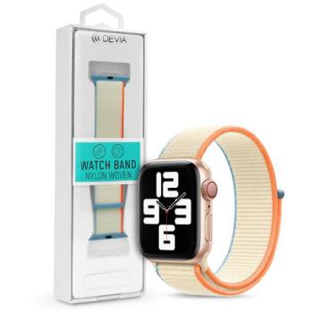 Apple Watch szövet sport szíj - Devia Nylon Woven Deluxe Series Sport3 Watch Loop - 38/40/41 mm - cream white kép