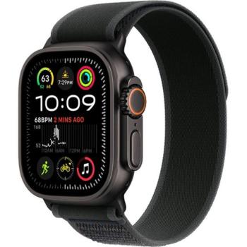 Apple Watch Ultra 2 GPS + Cellular, 49mm, fekete titántok, fekete Terep szíj, S/M kép