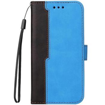 Apple Wooze Colour Wallet iPhone 16 Plus oldalra nyíló tok, stand, kártyatartóval, kézpánttal, kék kép