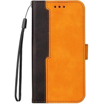Apple Wooze Colour Wallet iPhone 16 Plus oldalra nyíló tok, stand, kártyatartóval, kézpánttal, narancssárga kép