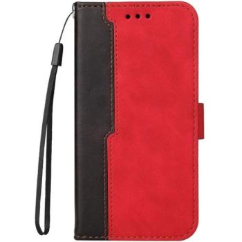 Apple Wooze Colour Wallet iPhone 16 Pro oldalra nyíló tok, stand, kártyatartóval, kézpánttal, piros kép