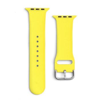 APS szilikon csereszíj Apple Watch 9 / 8 / 7 / 6 / 5 / 4 / 3 / 2 / SE (41 / 40 / 38mm) sárga kép
