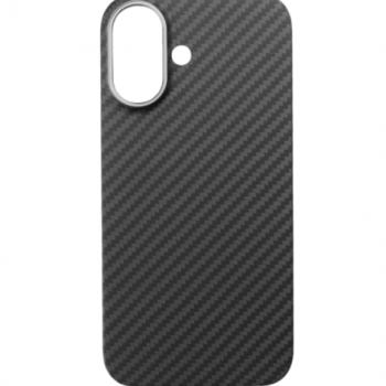 Aramid karbon tok, iPhone 16, Fekete kép